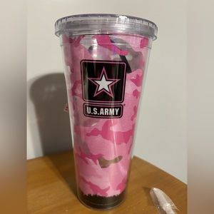 US Army Pink Acrylic Tumbler
